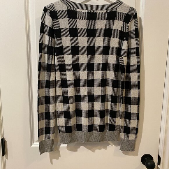 Express Black and White Checkerboard Print Top  Size Medium NWT - Picture 5 of 8